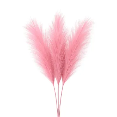 Produktbild von Layba Künstliches Pampasgras Deko in Rosa Boho Künstlpflanze - 3 Stück 100cm, Ideal für Hochzeitsdeko, Wohnzimmer & Schlafzimmer