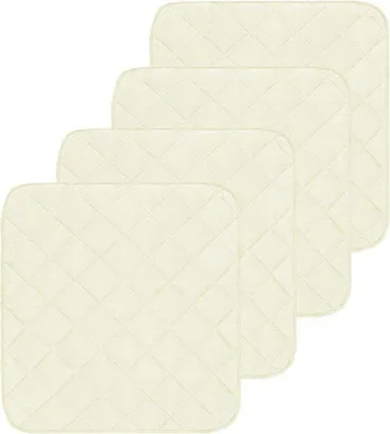 Productafbeelding van Waterdichte, zacht wasbare inlegkussens voor incontinentie, 4 stuks - absorberende zitkussens, 22 x 21 cm