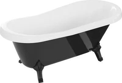 Obrázek produktu pro Mexen Retro volně stojící vana 150 x 73 cm, Bílá/Černá, Černé nožky - 53251507375-70