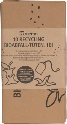 Obrázek produktu pro Kompostbeutel aus Recyclingpapier 10 l 1Stück 2er Pack