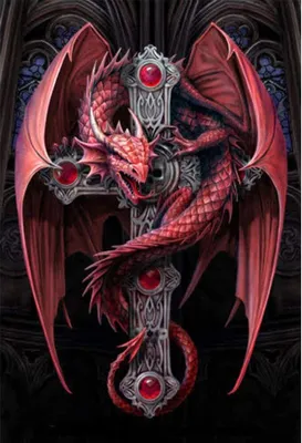 Produktbild von 5D Diamond Painting Diamant Malerei Painting Bilder, Rot Drachen Kreuz Game of Thrones Tiere Full Set Groß DIY Diamant Gemälde Malen Nach Zahlen, 30*40cm