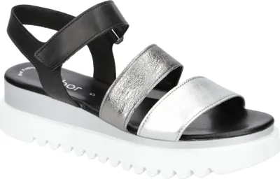 Produktbild von Gabor 24.610 Damen Sandalette - Riemchen Sandalen silber Elegant NEU