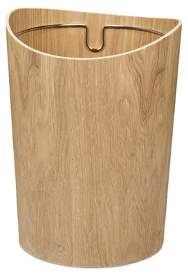 Image de Corbeille à papier effet bois, capacité 9 L