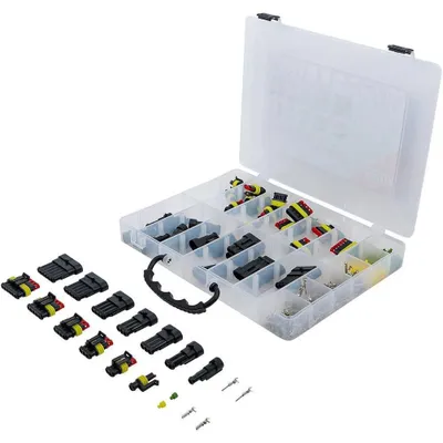 Image de Assortiment de Connecteurs 350 pcs - l. 25 cm, H. 5,4 cm, Prof. 31,6 cm - Matériau Métal et  - D-Work