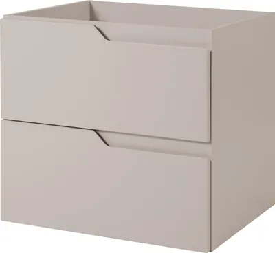 Image de Armoire de salle de bain suspendue sous le lavabo, cachemire, 60 x 57 x 46 cm