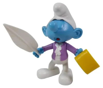 Smurf Dichter Figur 7 cm Kunststoff Sammelfigur