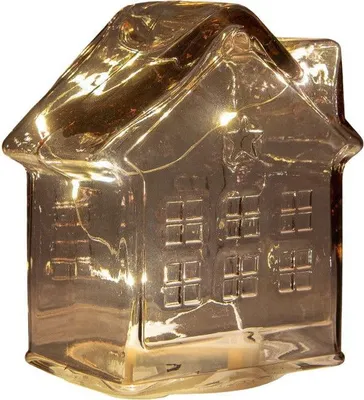 Productafbeelding van Huisje glas LED 12,5x7,5 roze Anna's Collection