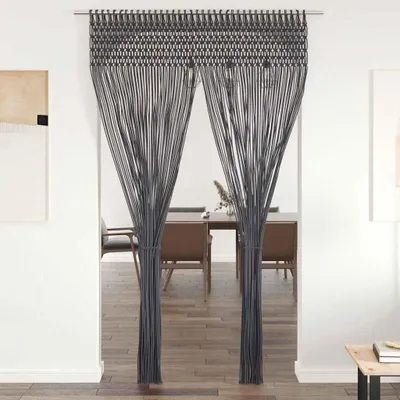 Produktbild von vidaXL Makramee Vorhang Anthrazit 140x240 cm Baumwolle
