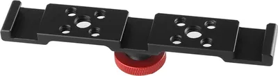 Productafbeelding van Aluminium drievoudige koudschoenbevestiging voor camera, microfoon en LED-lamp