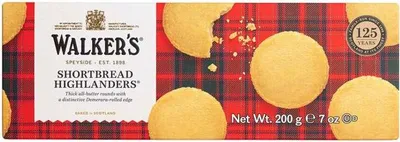 Obrázek produktu pro Walkers pure butter biscuits golden shortbread Highlander 200g