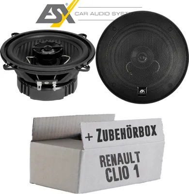 Produktbild von Lautsprecher Boxen ESX HZ52 HORIZON - 13cm Koax Auto Einbausatz - Einbauset passend für Renault Clio 1 Heck - justSOUND