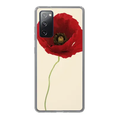 Produktbild von MuchoWow® Handyhülle Schutzhülle Hülle für Samsung Galaxy S20 FE Nahaufnahme einer roten Mohnblume Silikon Softcase Handy Hülle - Abdeckung