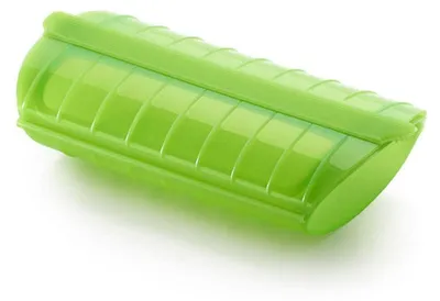 Productafbeelding van Lékué stoomkoker, geschikt voor 1-2 personen, groen, 12,4 x 24 x 5 cm