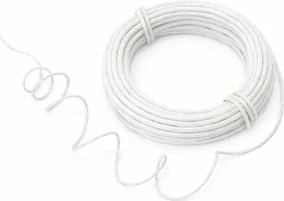 Produktbild von Papierdraht 2 mm 10 m Papierkordel Basteldraht Dekodraht biegsam weiß