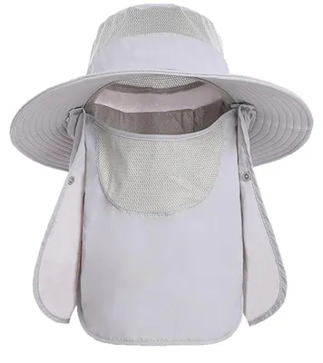 Obrázek produktu pro Klobouk pro dámy i pány, outdoorová čepice s širokou krempou, s UV ochranou, ochranou obličeje a krku