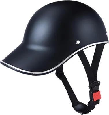 Zdjęcie produktu dla Kask motocyklowy w stylu baseball, kask ochronny, oddychający, regulowany, lekki, tworzywo ABS, czarny