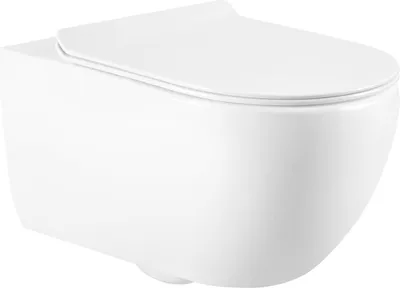 Image de Mexen Carmen Cuvette de WC Rimless avec abattant Soft-Close-Slim, duroplast, blanc brillant - 3088L4000