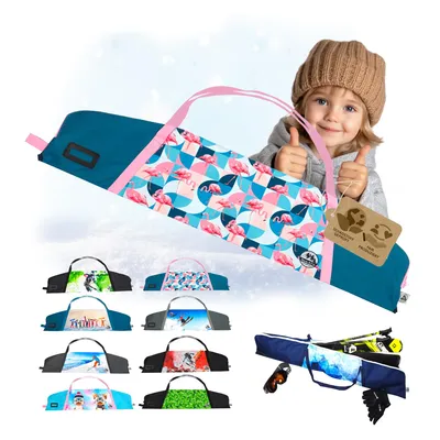 Produktbild von Skitasche für Kinder Kinderskitasche Skisack für Ski und Skistöcke Skibag Skicover wasserdicht 105cm 125cm 145cm (Modell 4/125cm)