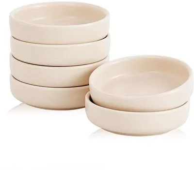 Productafbeelding van Set van 6 Keramische Dipschalen 9 cm voor Snacks en Sauzen