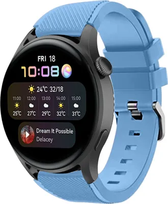 Produktbild von Strap-it Huawei Watch 3 (Pro) Silikonarmband (SandBlau)