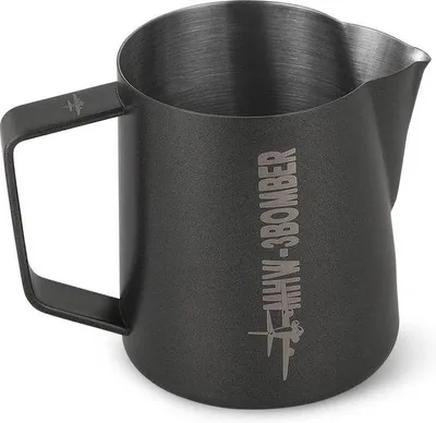 Produktbild von Famanu Milchkanne 600 ml - Edelstahl, ergonomisch, schwarz