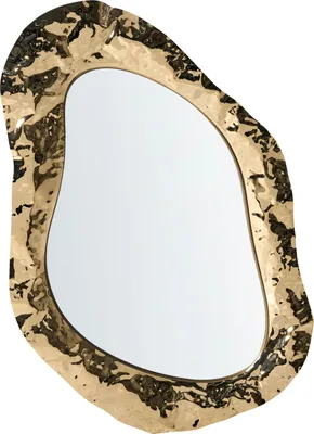 Produktbild von BELIANI Wandspiegel Gold aus Edelstahl MDF mit Rahmen Asymmetrisch Unregelmäßig Glamourös Modern Wanddekoration Wohnaccessoires