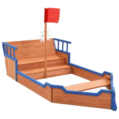 Immagine prodotto di Sabbiera nave pirata in legno d'abete 190x94,5x101 cm