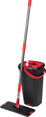 Immagine prodotto di Set mop QuickShine MagicHome, piatto, con secchio strizzatore da 8 litri, per pavimenti