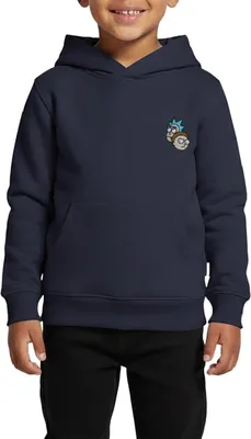 Produktbild von Spreadshirt Rick & Morty Köpfe Als Stick-Design Kinder Premium Hoodie, 146/152 (10 Jahre), Navy