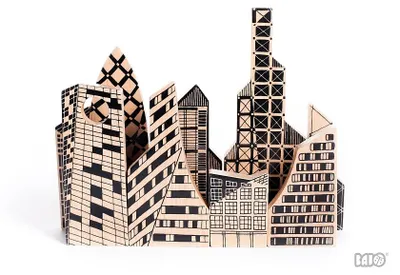 Produktbild von Bajo Holzformenpuzzle Stadt - doppelseitiges Lernspielzeug 10 Teile