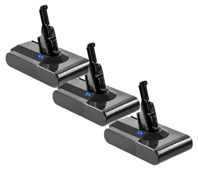 Image de Remplacement de batterie pour aspirateur, 21,6V, capacité 9800mAh, modèle V8. Lot de 3 batteries de 21,6V avec une capacité de 9800mAh