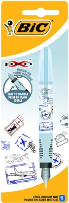 Zdjęcie produktu dla BIC 8794083, Czarny, System napełniania zakraplaczem, Niebieski, Guma, Kursywa, Stal irydowa