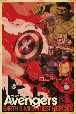 Produktbild von Erik Editores Marvel Avengers Earths Mightiest Heroes Plakat One Size