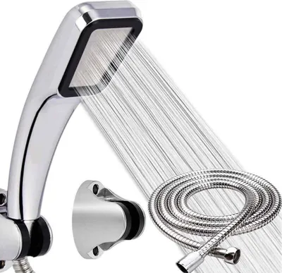 Produktbild von 3-teiliger Hochdruck-Duschkopf, Badezimmerdusche, Handbrause, wassersparend, einfache Installation – Sprühmodus, Größenstil