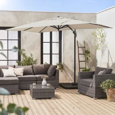 Produktbild von sweeek - Rechteckiger Sonnenschirm 2x3 m - Beige