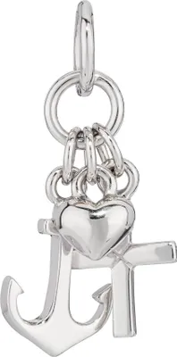 Produktbild von 10x6mm Kettenanhänger Glaube Liebe Hoffnung 925 Silber Kinderanhänger glänzend