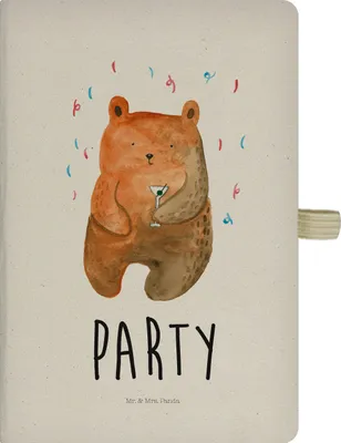 Produktbild von Mr. & Mrs. Panda Adressbuch Bär Party - Transparent - Geschenk, Feiern, notizbuch, Geburtstag, Teddy, Reisetagebuch, Tagebuch, Lustig, Journal, Geburtstagsgeschenk