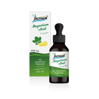 Produktbild von Liposomale Magnesiumcitrat Tropfen hochdosiert - (90.000mg Magnesiumcitrat pro Packung) 3000mg Magnesiumcitrat pro Tagesdosis davon 1500 mg Magnesium