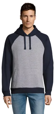 Image de SOLS - Sweat-shirt « Seattle » pour hommes/femmes Unie LT1465 (XL) (gris chiné/bleu foncé)