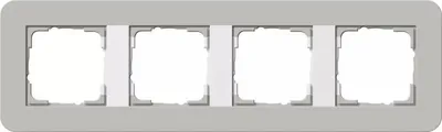 Immagine prodotto di GIRA Abdeckrahmen 4fach Grau/Reinweiß 0214412 (0214412)