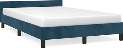 Obrázek produktu pro Rám postele bez matrace tmavě modrý 120x190 cm sametový
