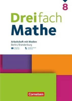 Image de Dreifach Mathe 8. Schuljahr - Berlin und Brandenburg - Arbeitsheft mit Medien und Lösungen inkl. Erklärvideos und interaktiven Übungen