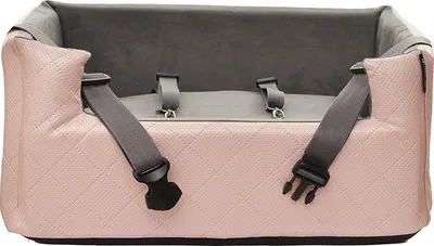 Produktbild von Hundesitz Autositze Autokörbchen Hundeautositz Autositz für Hunde Kunstleder Lux Rosa Metallic L