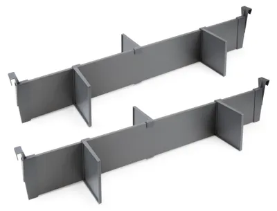 Immagine prodotto di Set di Divisori Casseti Vertex-Concept L900 Grigio Antracite Alluminio e Tecnoplastica Emuca