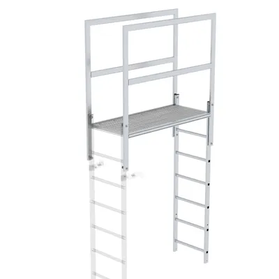 Immagine prodotto di Gradino per parapetto Alluminio grezzo Lunghezza 1400 mm