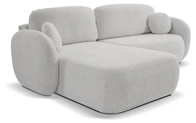 Produktbild von Ecksofa mit Schlaffunktion Olemo links Stahlstaub