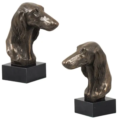 Productafbeelding van Art-Dog Buste – Saluki – gegoten uit bronspoeder en hars