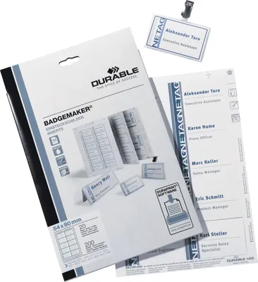 Zdjęcie produktu dla Trwałe etykiety samoprzylepne /1455-02 54x90mm białe Inh.200