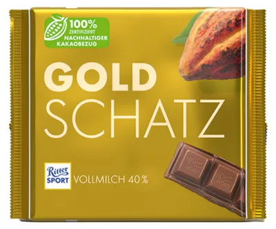 Produktbild von Ritter Sport Vollmilch Goldschatz 250g