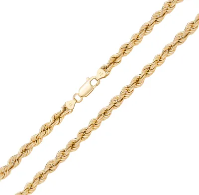 Produktbild von Raffiniert 9 Karat (375) Gold Damen - Seil Kette - 76cm*6mm; TRS19446L30